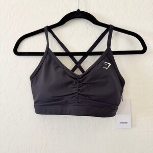 Gymshark Black Sports Bra with Crossback Straps